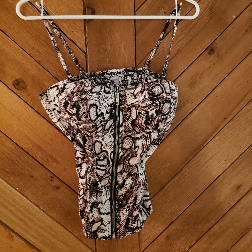 Animal print corset